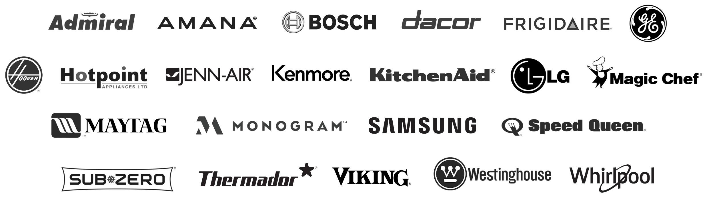 Appliance brand logos